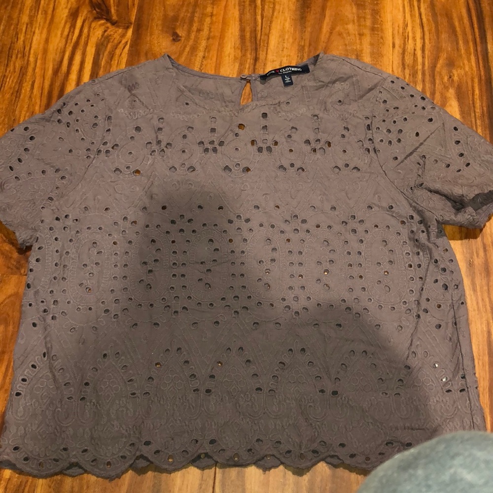 Gray lace shirt
